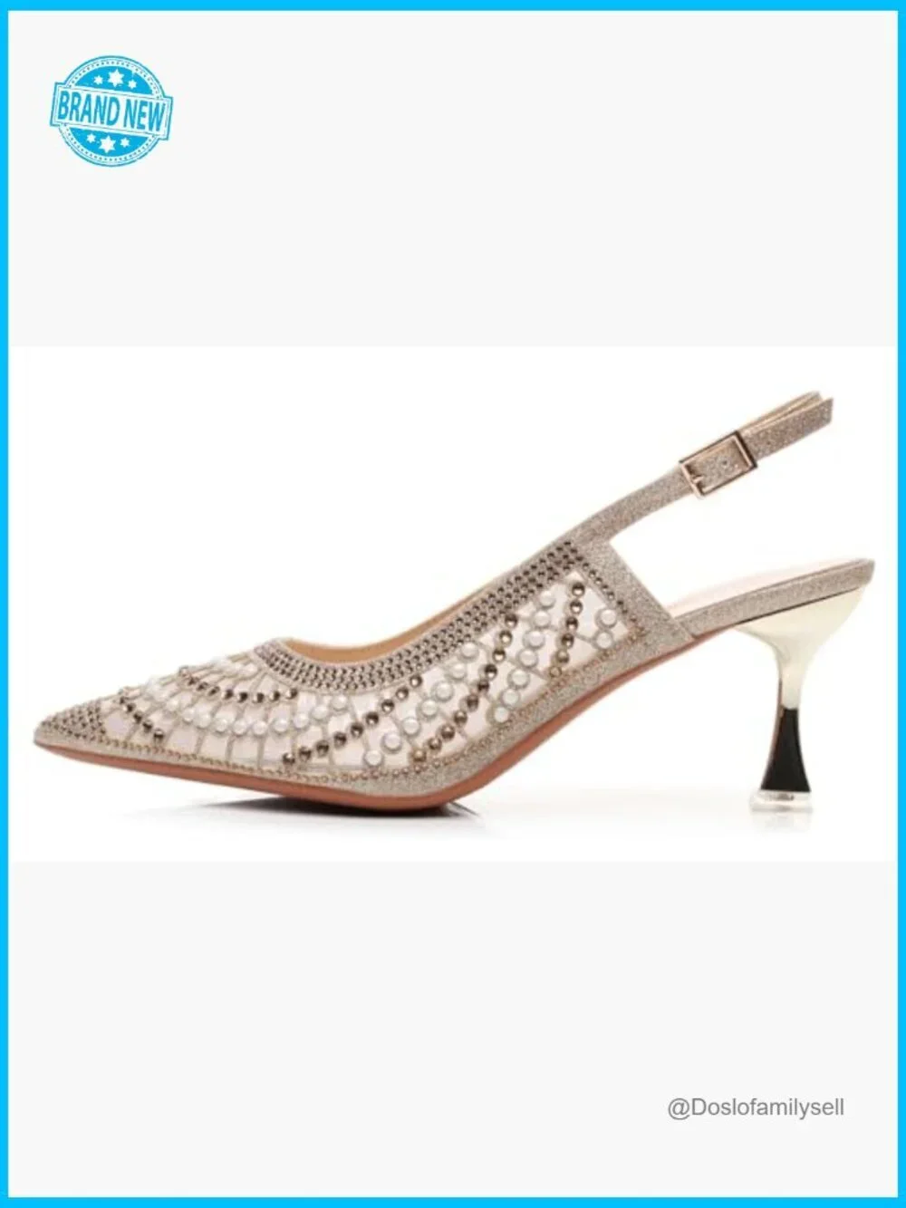Charming Slingback Pump Heeled Sandals Latex Insole Platform